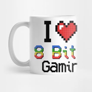 I love 8 Bit Gaming Game Gaming Retro Vintage Mug